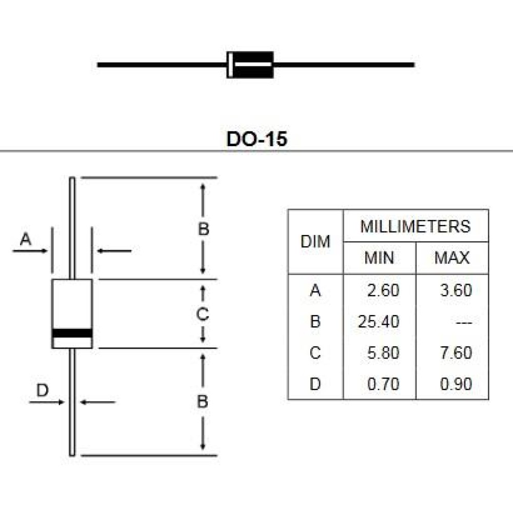 دیود سریع FR157-1.5A-1000V